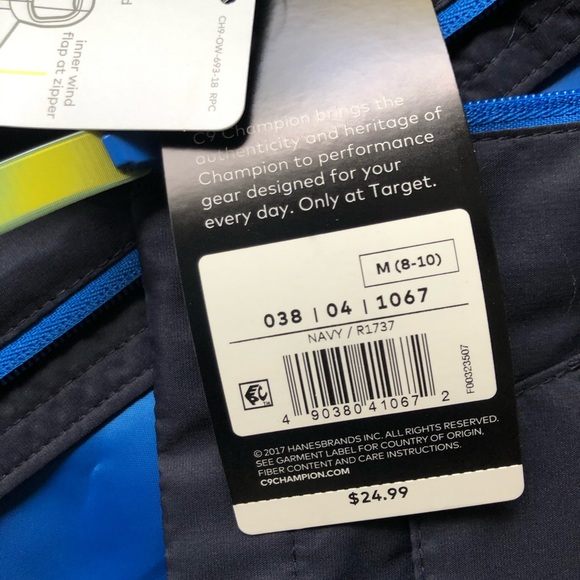 {SOLD} Navy blue jacket with hoodie - Picture 6 of 6